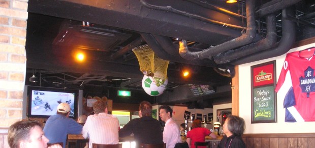 Watching NHL playoffs at the Maple Leaf bar