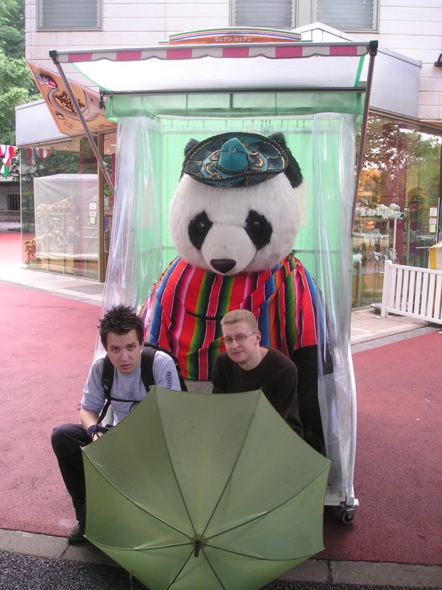 Code Red and I in front of a Mexican Panda