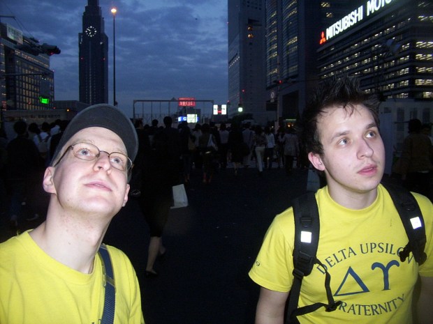 Me and Code Red in Shinjuku on the way back from the airport