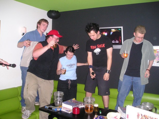 The floor is lava at Big Echo karaoke