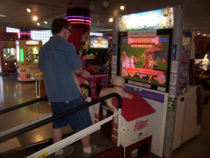 Green selecting which virutal dog to walk