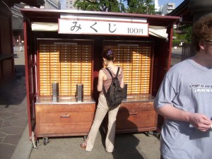 Mikuji stand at Senso-ji