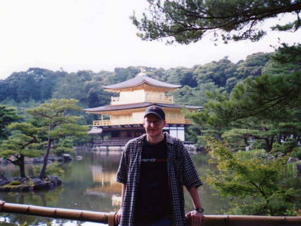 Me at Kinkakuji. Please note the Winnipeg Jets hat and the University of Manitoba shirt.