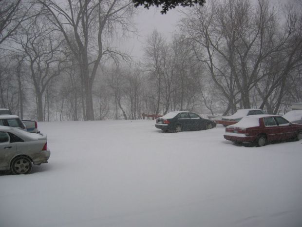 snowstorm in progress