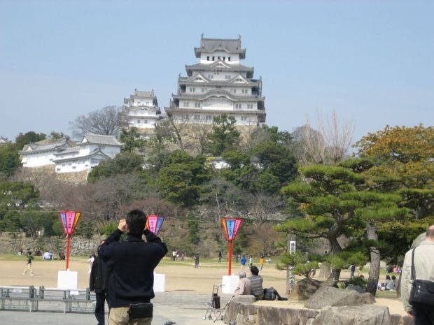 A front view of Himeji Castle