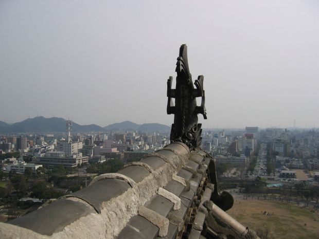 A view from the top floor of Himeji castle